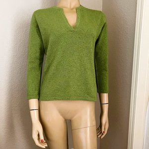 Griffen Olive Green Cashmere Sweater Medium